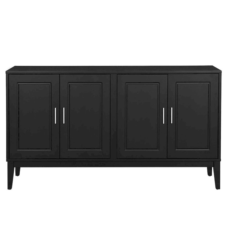 4-Door Sideboard Storage Cabinet with Adjustable Shelves and Cable Holes - 60W x 15.7D x 33H