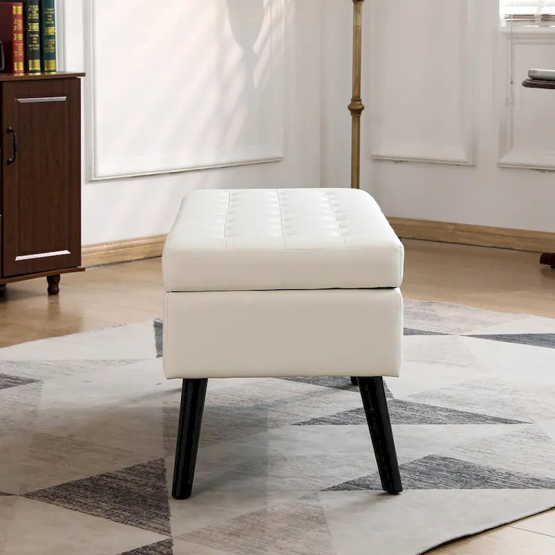 Tufted Storage Ottoman Bench - End of Bed, 43.3W x 17.7D x 18.9H, 300 lb Capacity