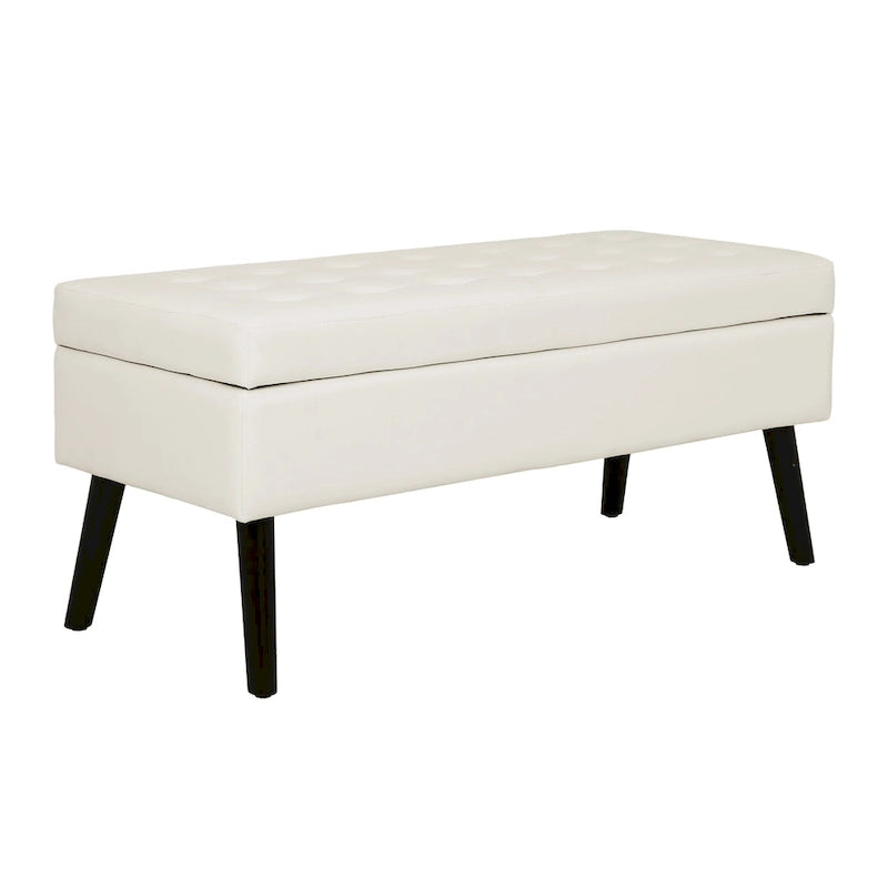 Tufted Storage Ottoman Bench - End of Bed, 43.3W x 17.7D x 18.9H, 300 lb Capacity