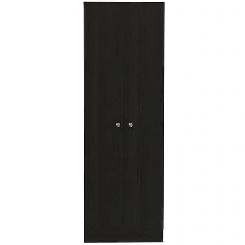 71" Black Wood Pantry Storage Closet - 23.6W x 70.8H x 11.8D
