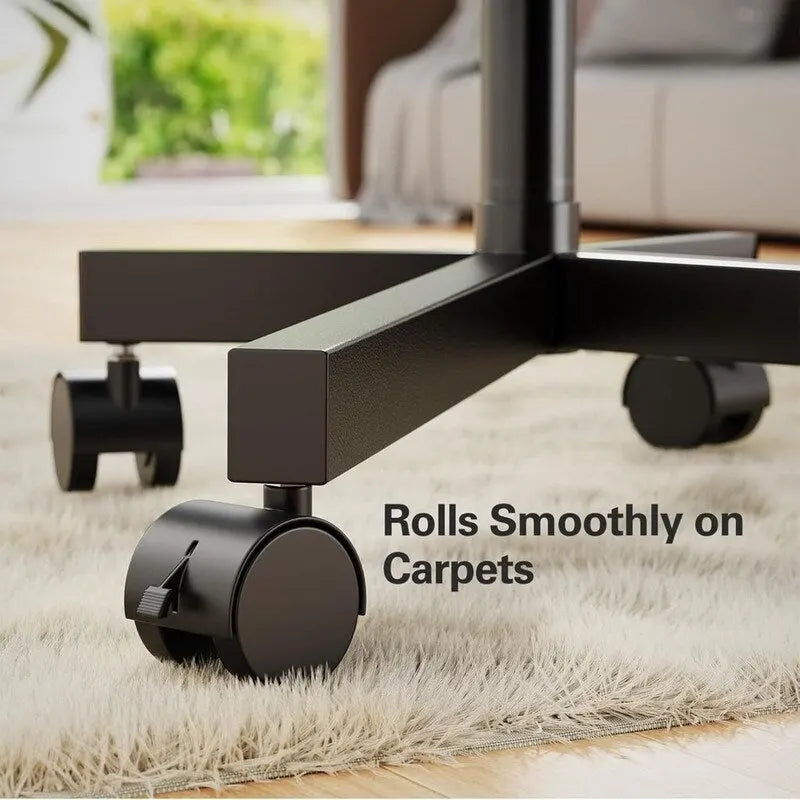 Rolling TV Stand with Height & Tilt Adjustment for 23"-60" TVs