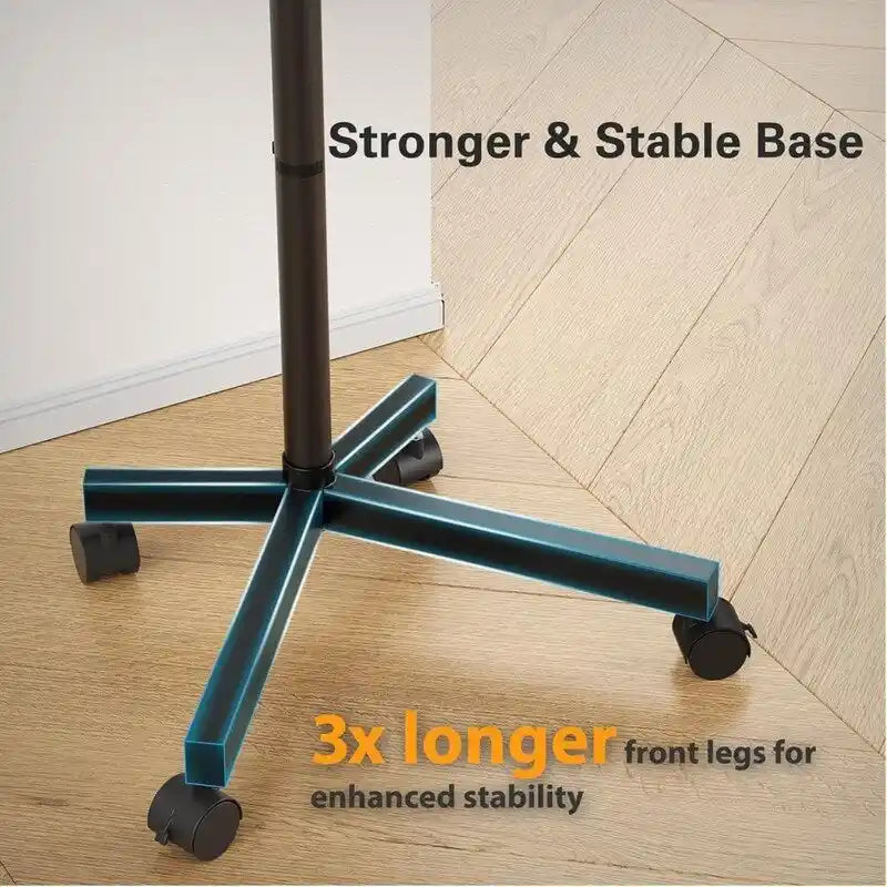 Rolling TV Stand with Height & Tilt Adjustment for 23"-60" TVs