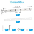 Wall Mount Coat Rack with Round Hooks Rail - Black 304 Stainless Steel, 4 or 6 Hooks