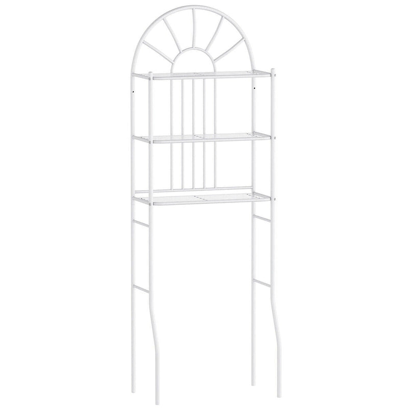 3-Tier Over-the-Toilet Bathroom Storage Shelf - White