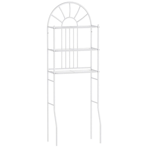 3-Tier Over-the-Toilet Bathroom Storage Shelf - White