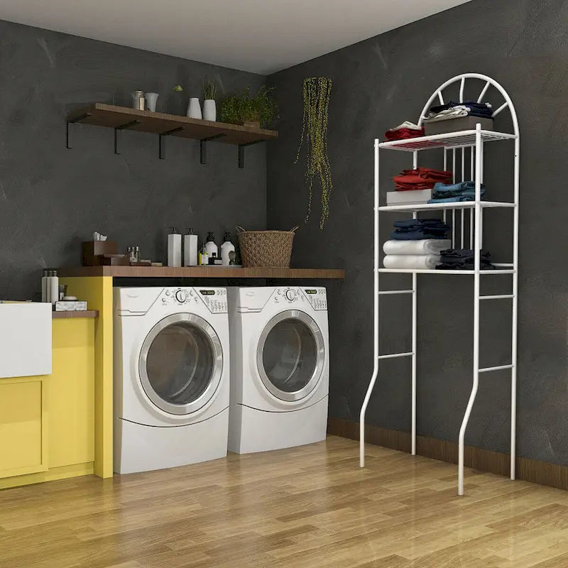 3-Tier Over-the-Toilet Bathroom Storage Shelf - White