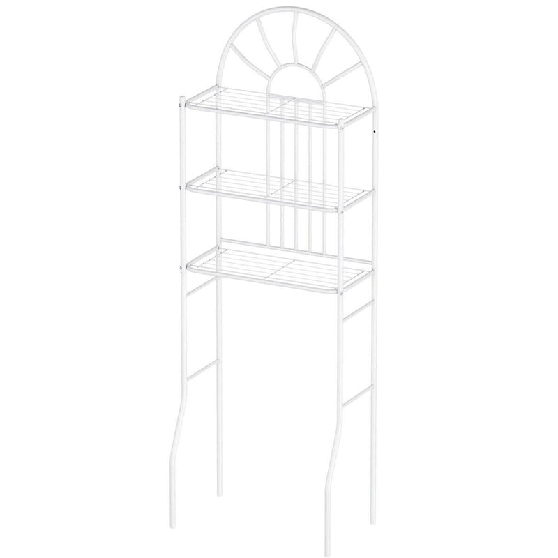 3-Tier Over-the-Toilet Bathroom Storage Shelf - White