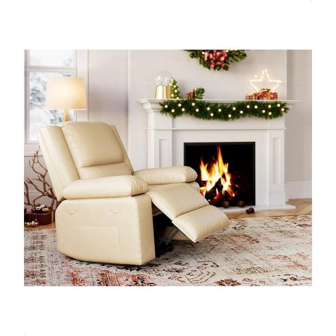 Leather Power Lift Recliner with Heat and 8-Point Massage - Medium or Large