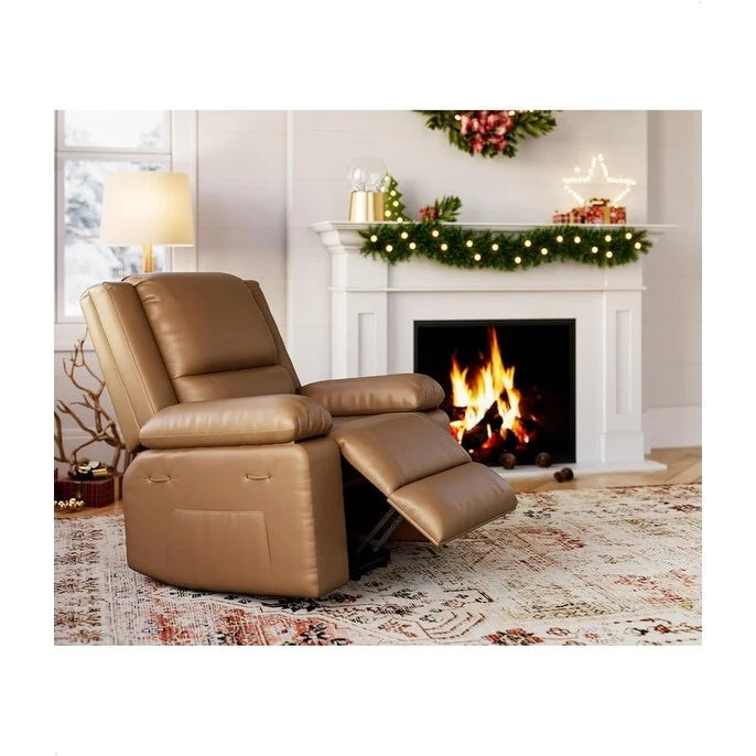 Leather Power Lift Recliner with Heat and 8-Point Massage - Medium or Large