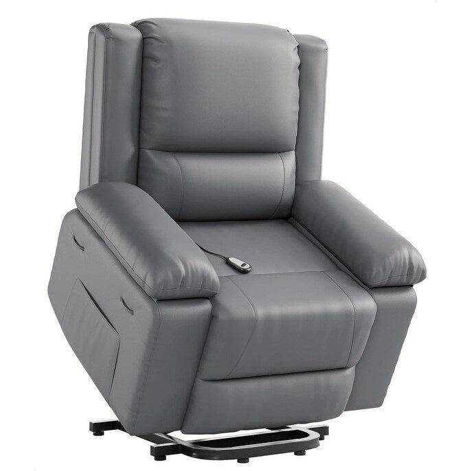 Leather Power Lift Recliner with Heat and 8-Point Massage - Medium or Large