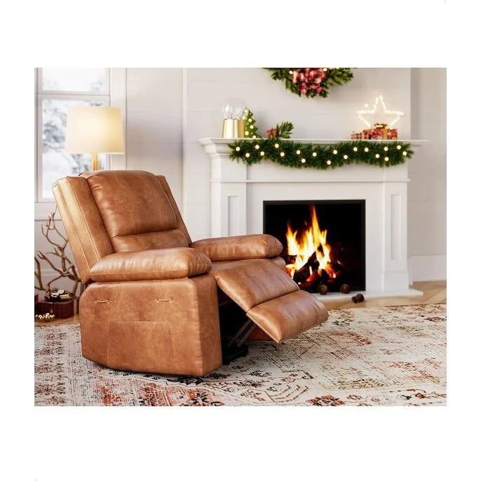 Leather Power Lift Recliner with Heat and 8-Point Massage - Medium or Large
