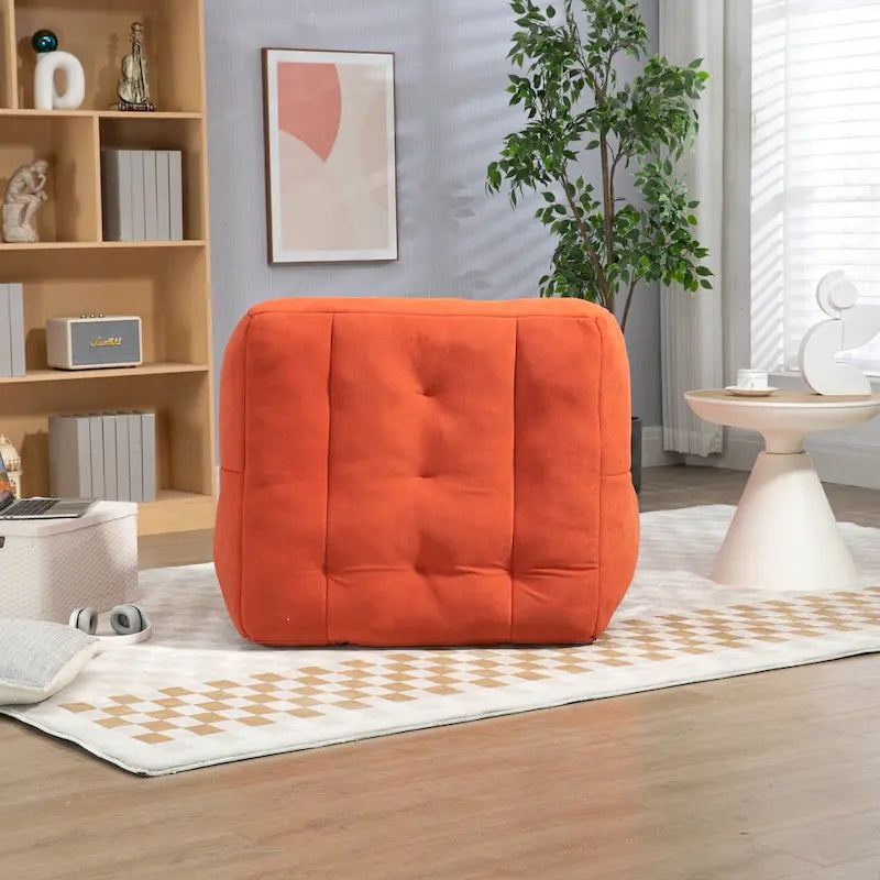 Modern 38.5" Velvet Upholstered Accent Chair with Memory Foam and Ottoman