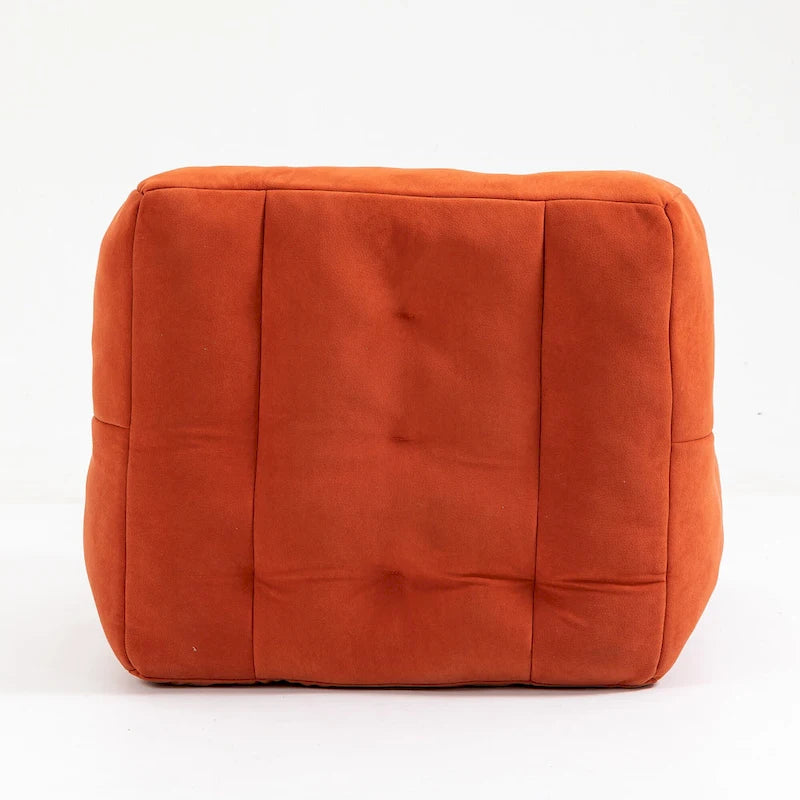 Modern 38.5" Velvet Upholstered Accent Chair with Memory Foam and Ottoman