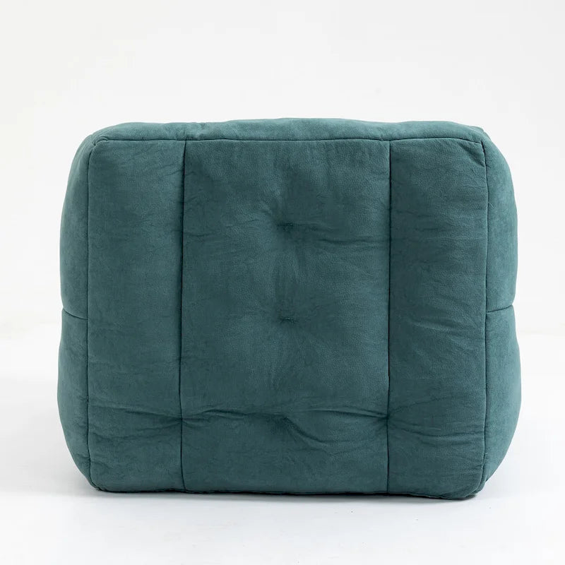 Modern 38.5" Velvet Upholstered Accent Chair with Memory Foam and Ottoman