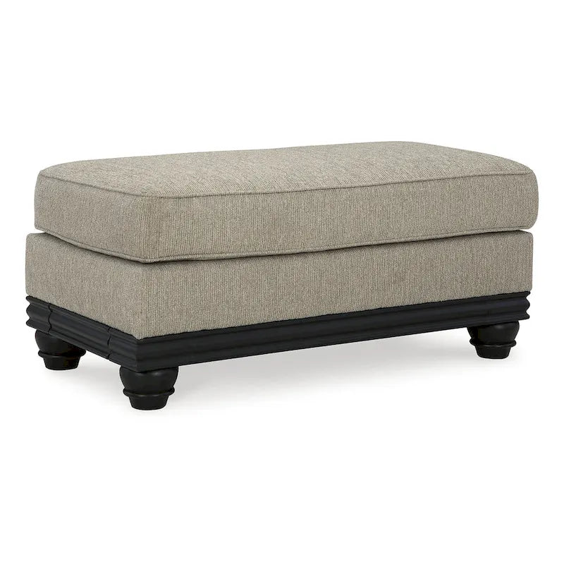Gray Upholstered Ottoman