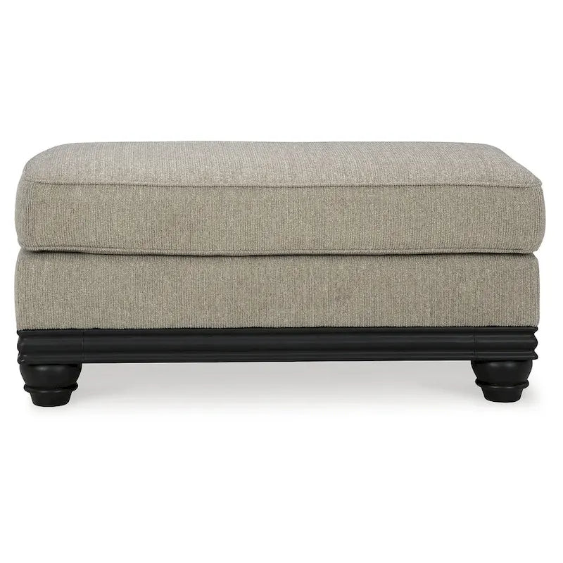 Gray Upholstered Ottoman