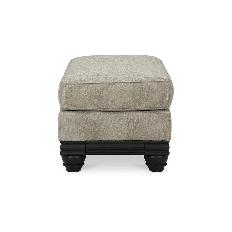 Gray Upholstered Ottoman