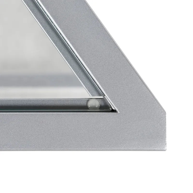 55" Steel Console Table with Tempered Glass Top