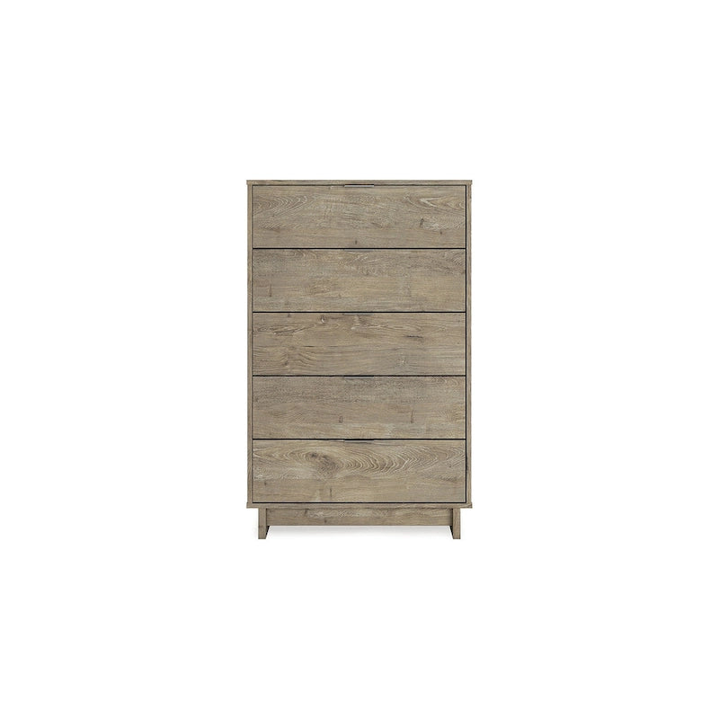 Brown Woodgrain Dresser with Smooth-Glide Drawers