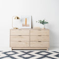 Brown Woodgrain Dresser with Smooth-Glide Drawers