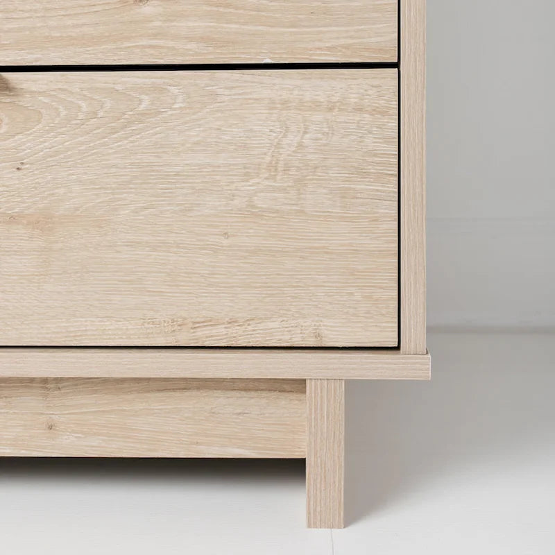 Brown Woodgrain Dresser with Smooth-Glide Drawers