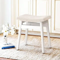 Saddle Cushion Vanity Stool - 17.83D x 12.4W x 16.53H