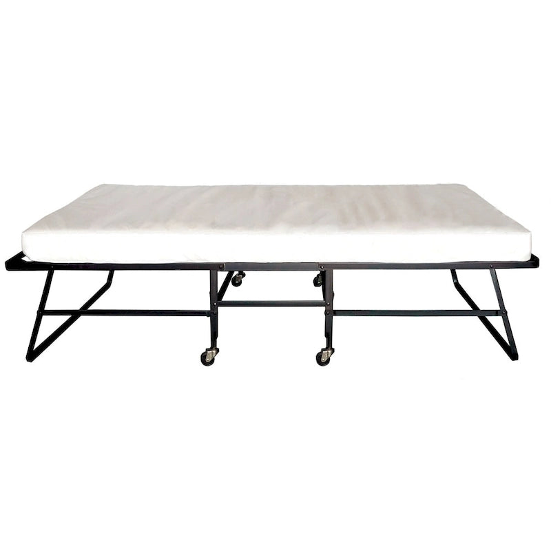 Feld Contemporary Black 48-inch Steel Rollaway Bed with Mattress by Furniture of America