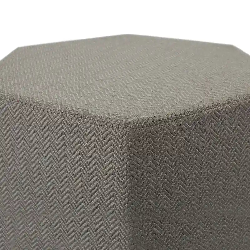 Solid Gray Hexagon Pouf / Floor Pillow