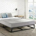 Full Size Low Profile Metal Platform Bed Frame - No Box Spring Needed, Black