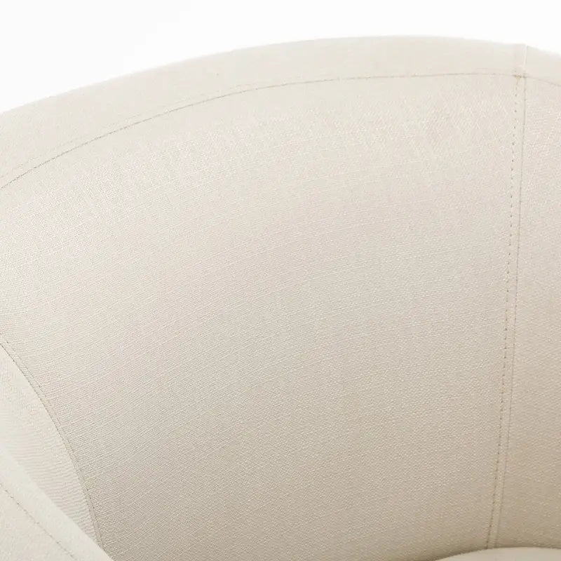 Linen Swivel Glider Barrel Chair - Natural, 29.3L x 30.5W x 29.5H