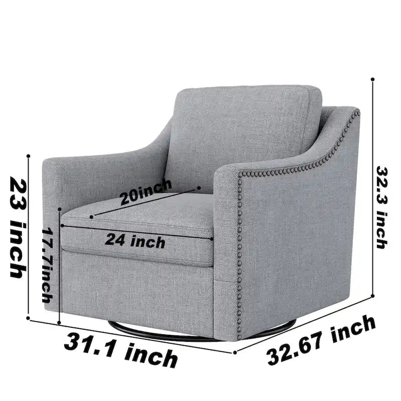 360 Degree Swivel Accent Chair for Living Room or Bedroom