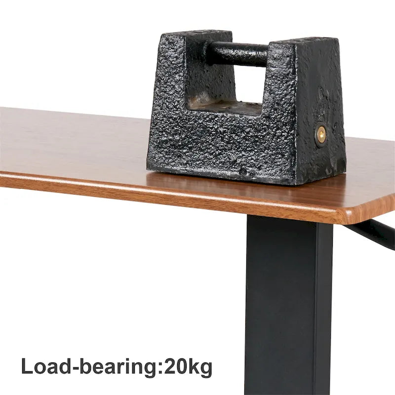 Rolling C-Shape Adjustable Height Laptop Side Table - 31.5W x 15.7D x 26-35H