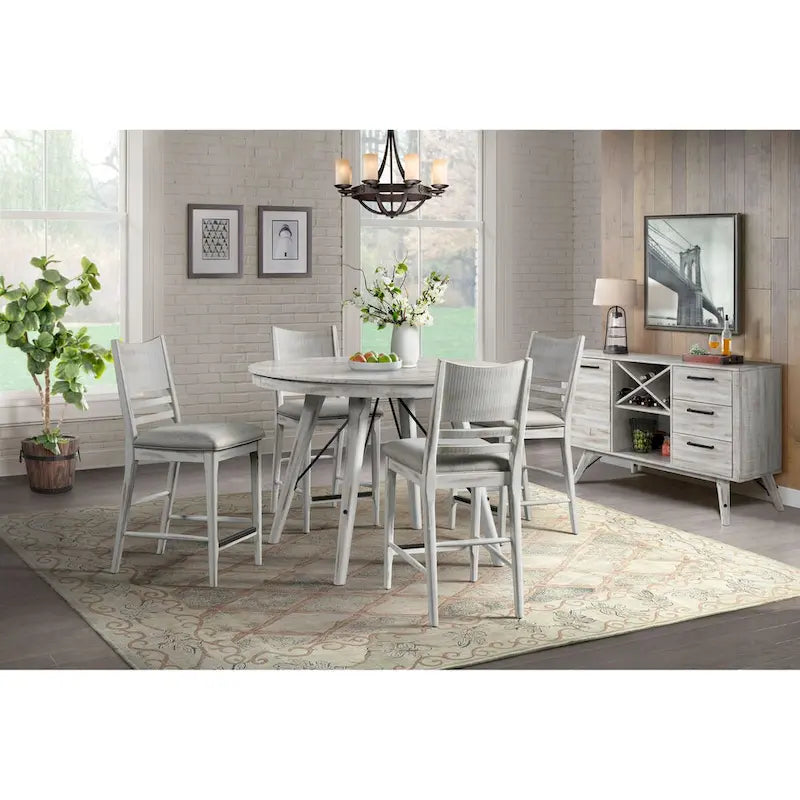 Modern Rustic Round Counter Table, 52"
