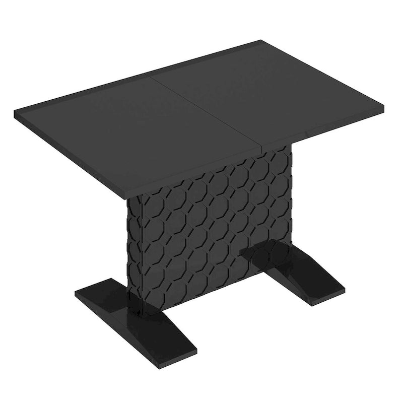 Expandable Dining Table - Seats up to 6, High-Gloss Finish