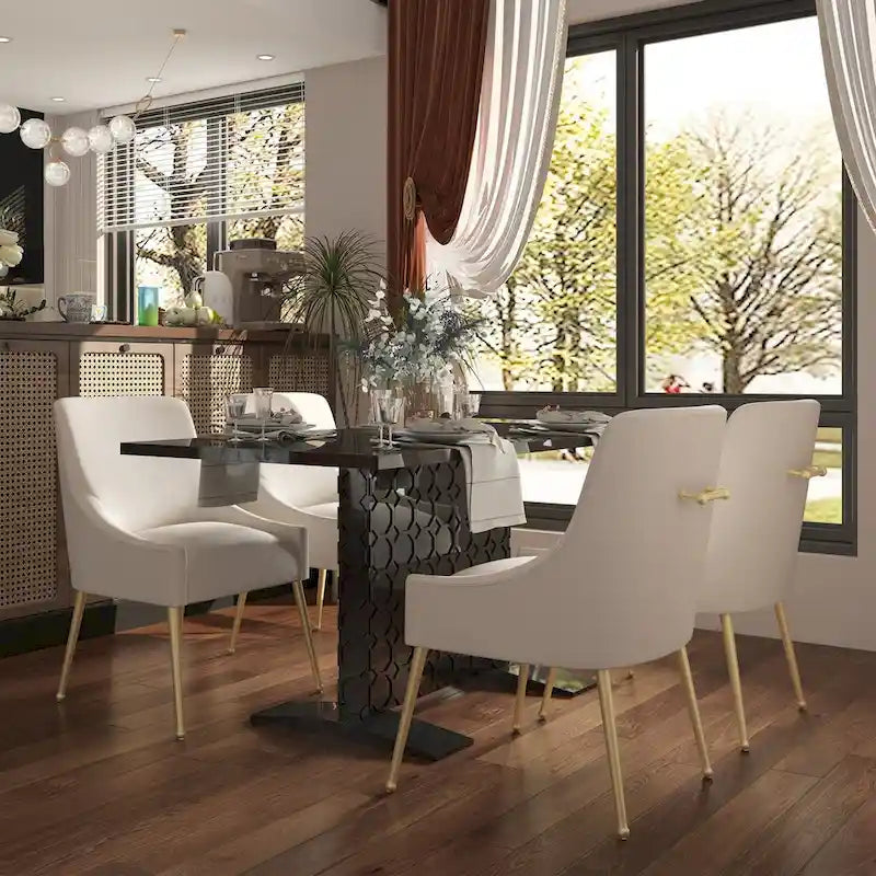 Expandable Dining Table - Seats up to 6, High-Gloss Finish