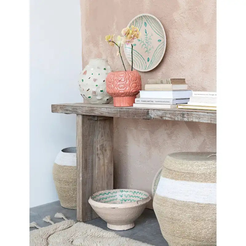 Reclaimed Wood Console Table with Distressed Bleached Finish - 72L x 13W x 32H