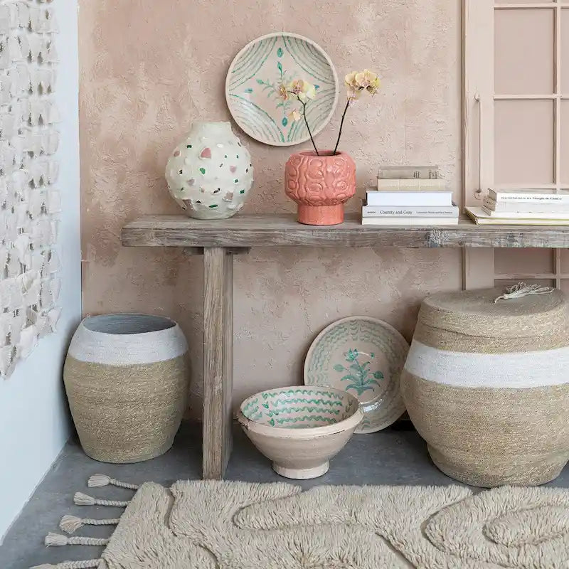 Reclaimed Wood Console Table with Distressed Bleached Finish - 72L x 13W x 32H