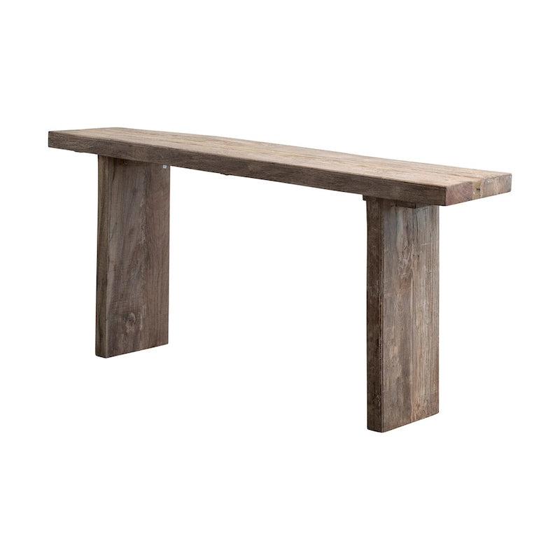 Reclaimed Wood Console Table with Distressed Bleached Finish - 72L x 13W x 32H