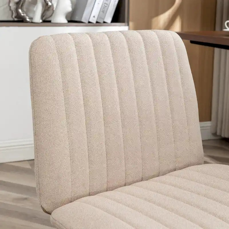 Fabric Swivel Office Chair with Height Adjustment and 5-Caster Base - Blue, Beige, or Gray