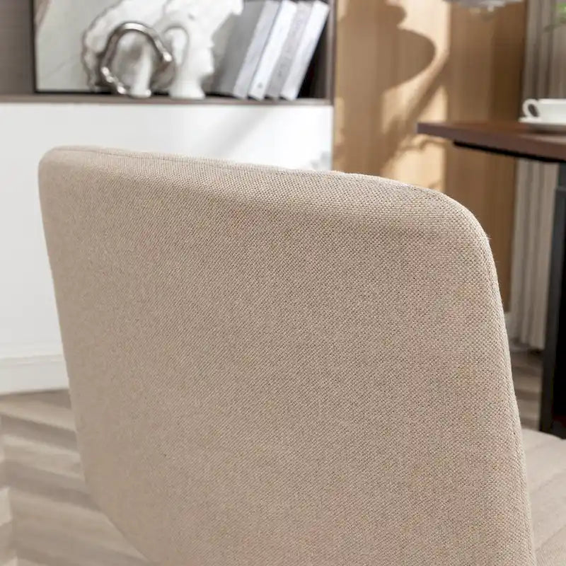 Fabric Swivel Office Chair with Height Adjustment and 5-Caster Base - Blue, Beige, or Gray