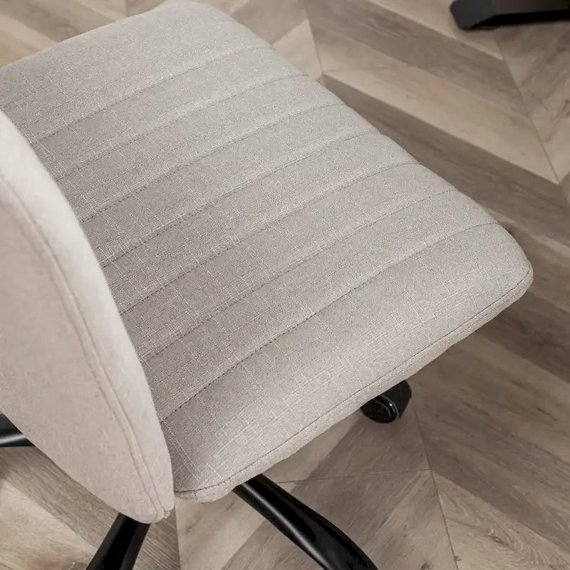 Fabric Swivel Office Chair with Height Adjustment and 5-Caster Base - Blue, Beige, or Gray