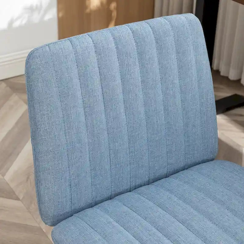 Fabric Swivel Office Chair with Height Adjustment and 5-Caster Base - Blue, Beige, or Gray