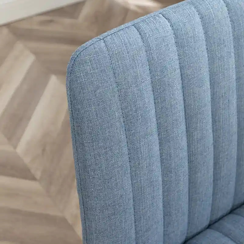 Fabric Swivel Office Chair with Height Adjustment and 5-Caster Base - Blue, Beige, or Gray