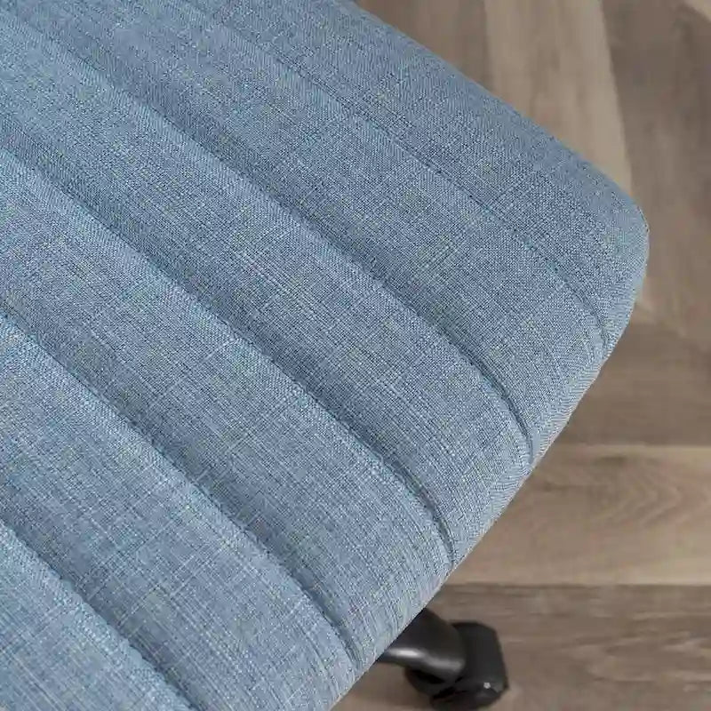 Fabric Swivel Office Chair with Height Adjustment and 5-Caster Base - Blue, Beige, or Gray