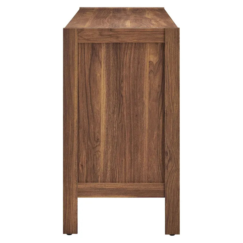 65" Wood Grain Sideboard with Linen-Textured Soft-Close Doors - 200 lb Top