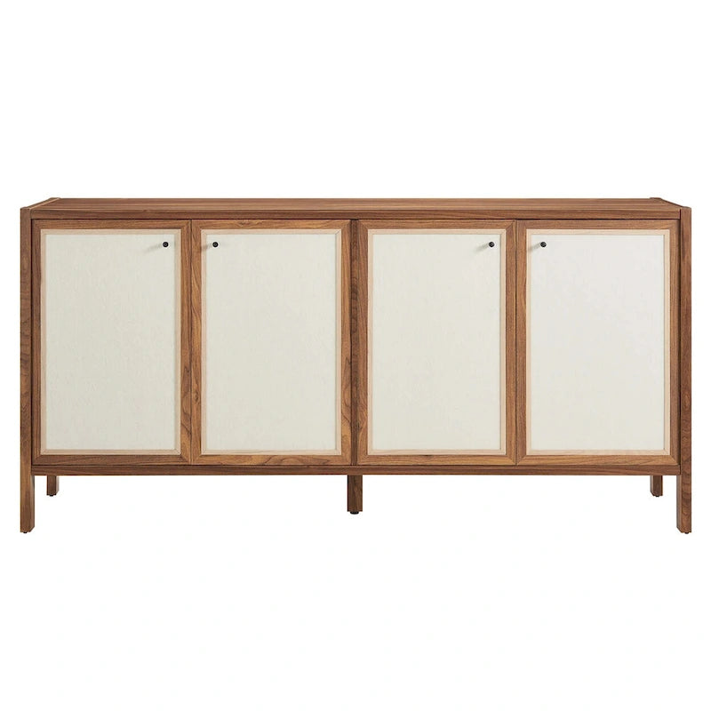 65" Wood Grain Sideboard with Linen-Textured Soft-Close Doors - 200 lb Top