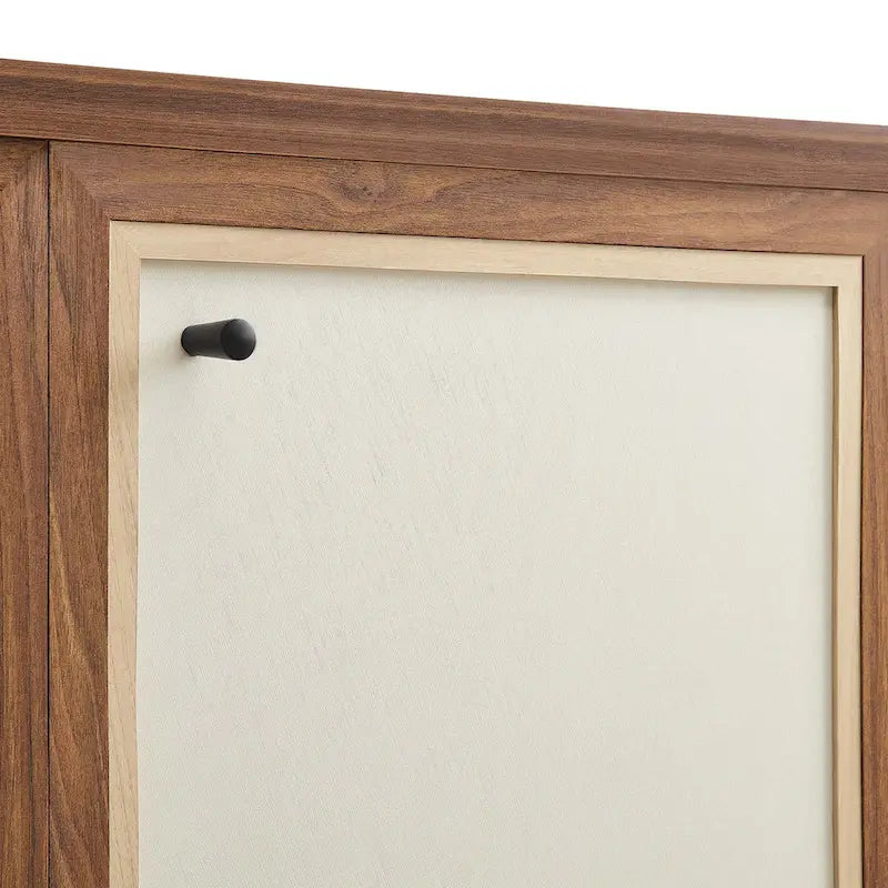 65" Wood Grain Sideboard with Linen-Textured Soft-Close Doors - 200 lb Top