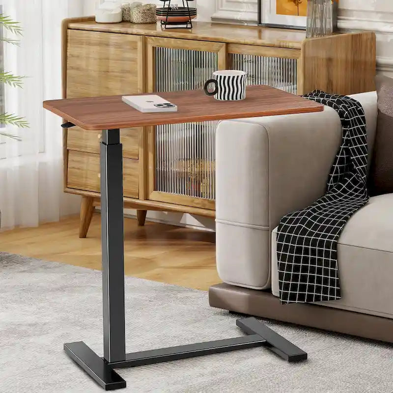 Pneumatic Height-Adjustable Rolling Standing Desk - 27.6W x 15.7D x 29-43H