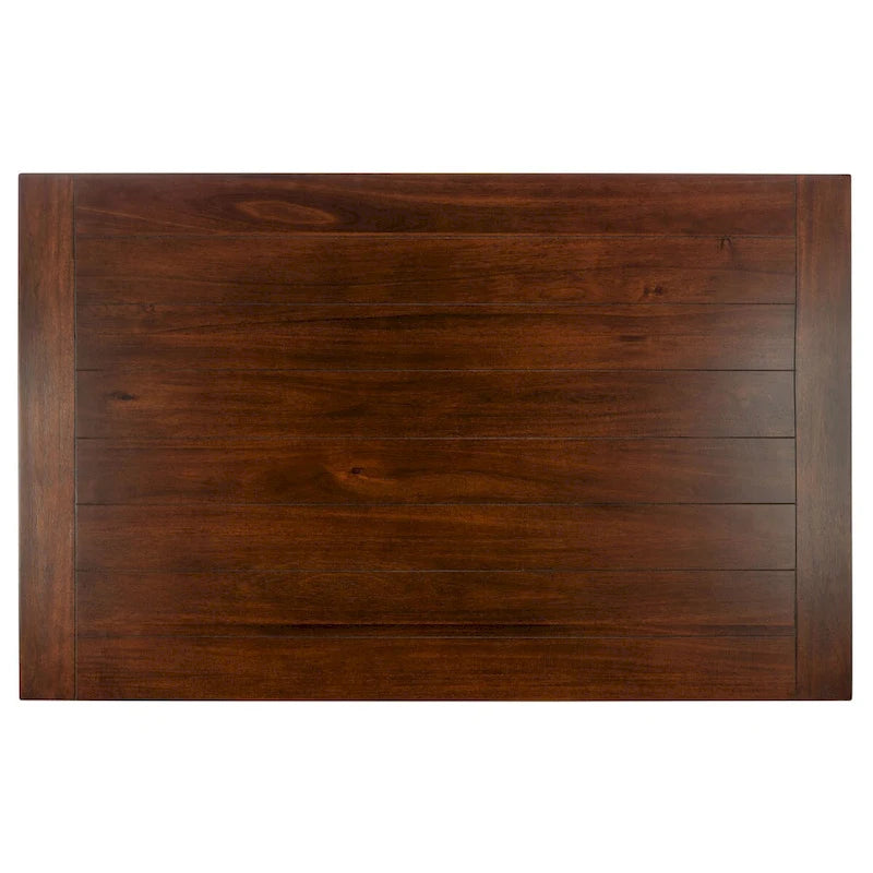 Acacia Wood Rectangle Dining Table - Rustic Finish with Splayed Legs, 57W x 36D x 30H