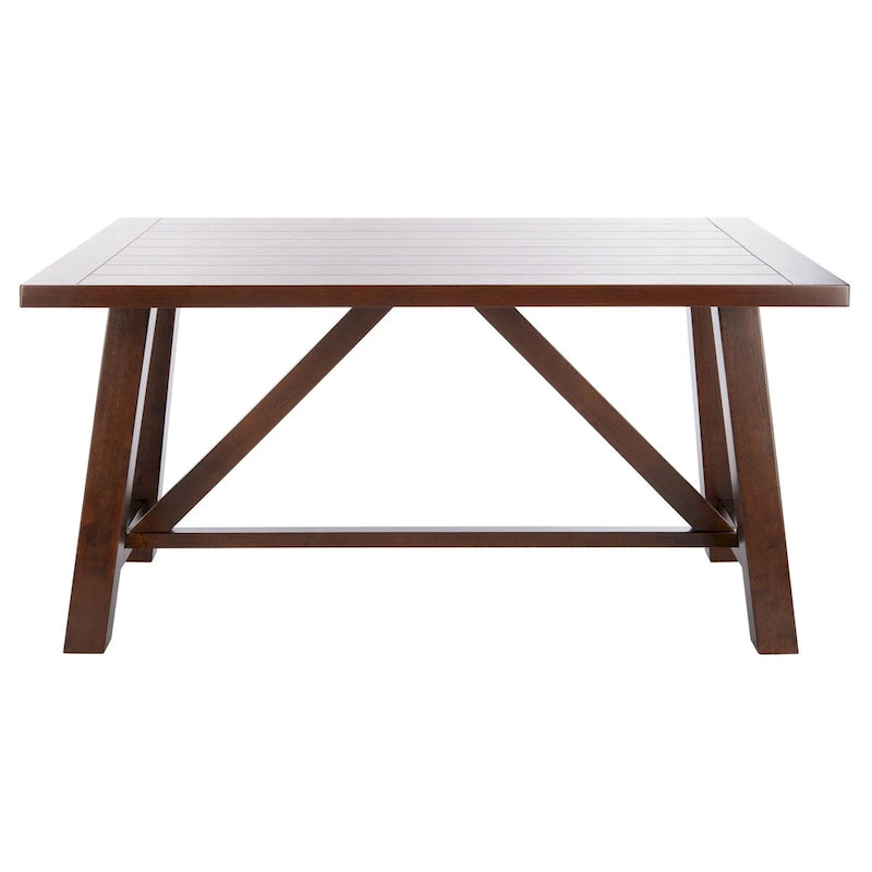 Acacia Wood Rectangle Dining Table - Rustic Finish with Splayed Legs, 57W x 36D x 30H